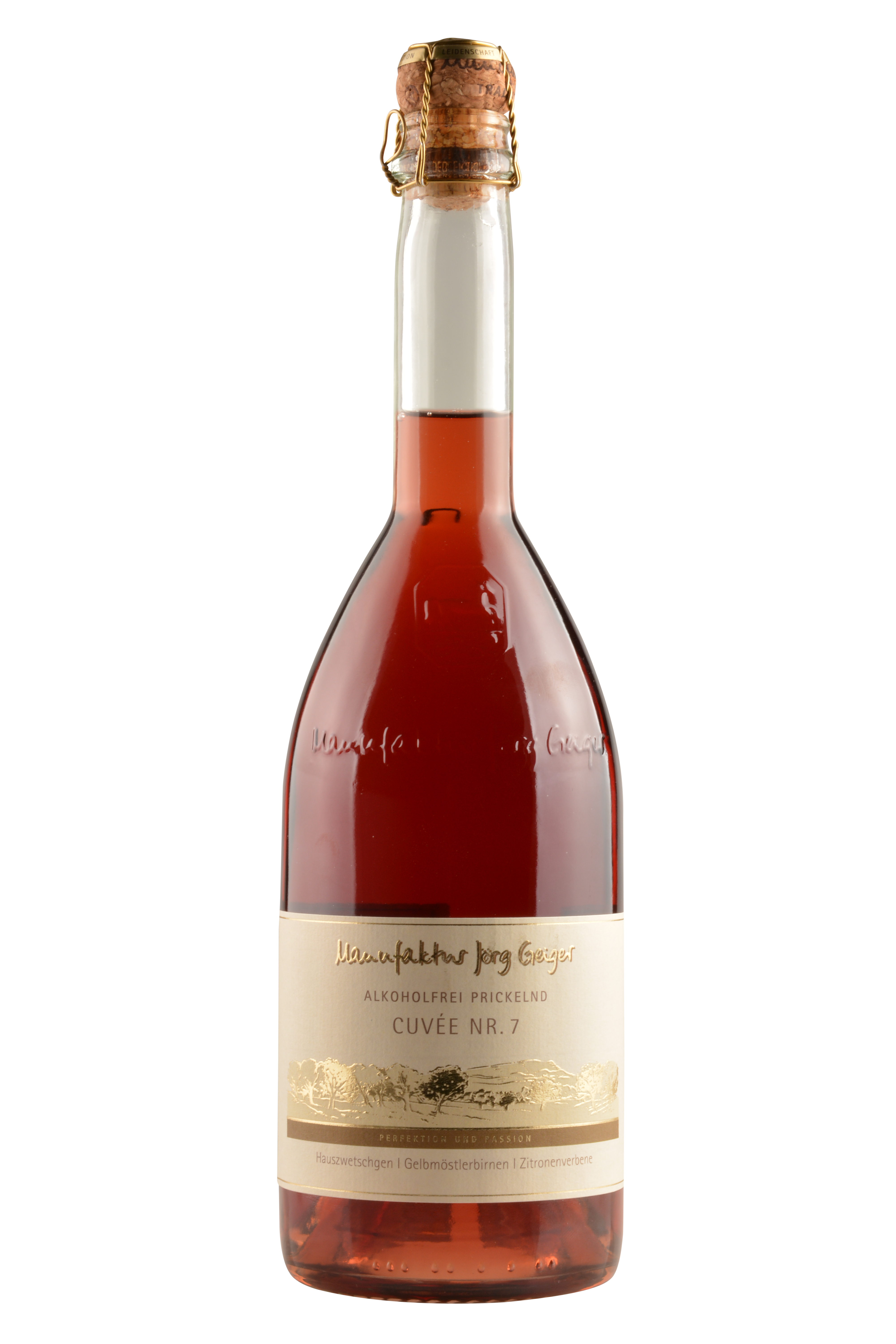 Cuvée Nr.7 alkoholfrei pricklend Hauszwetschgen Gelbmöstlerbirnen Zitronenverbene