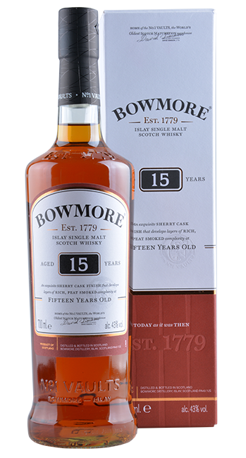 Bowmore 15 Years Islay Single Malt Scotch Whisky 0,7 Liter  