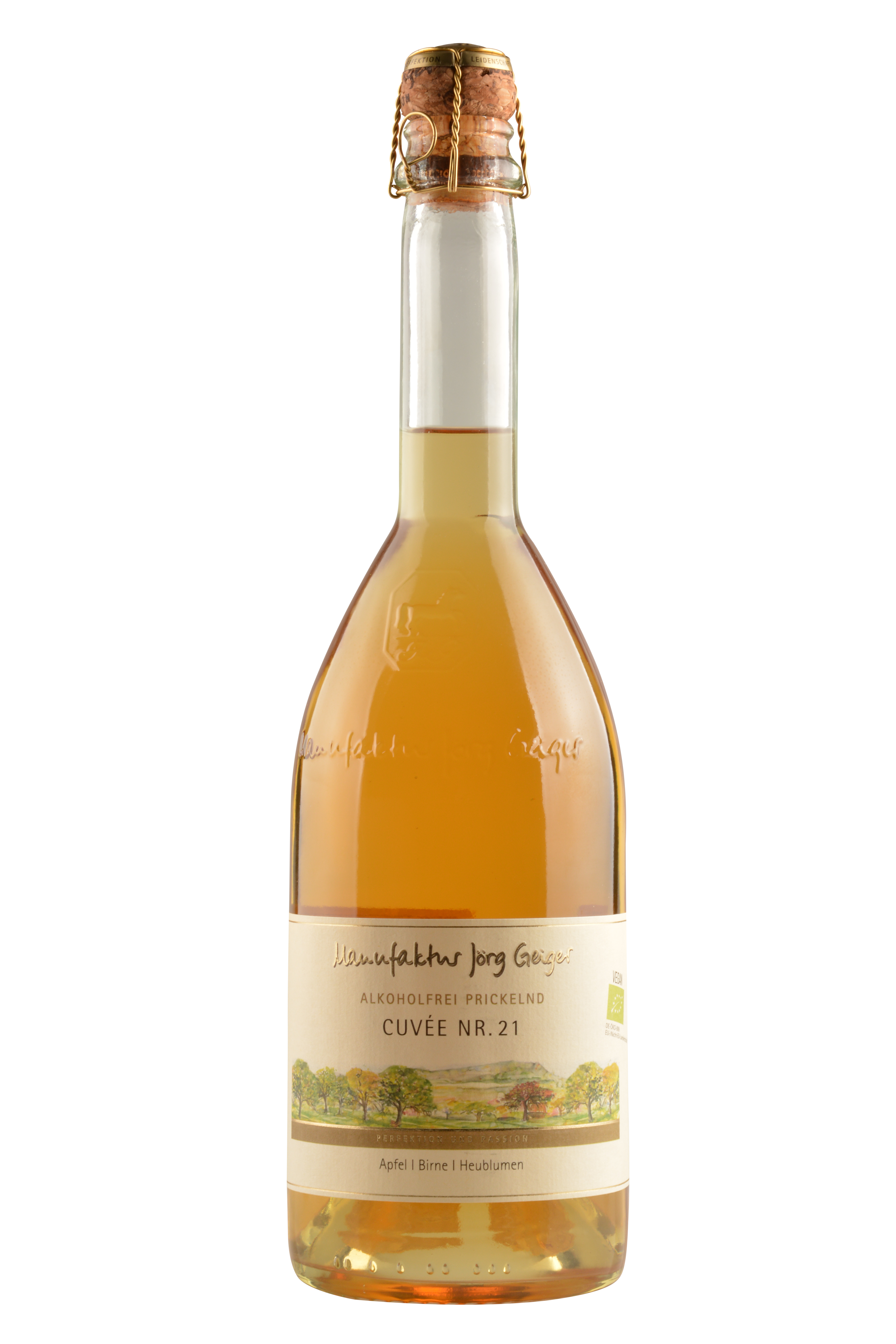 Cuvee Nr. 21 alkoholfrei pricklend Apfel Birne Heublume