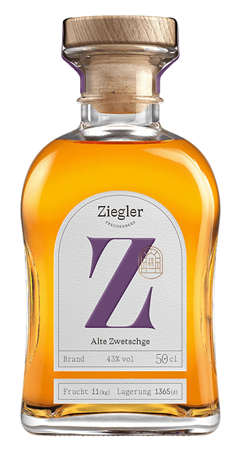 Alte Zwetschge Brand Im Holzfass gereift