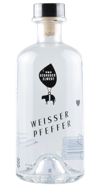 Weisser Pfeffer Pfefferminzlikör 0,5 Liter - Gebrüder Elwert