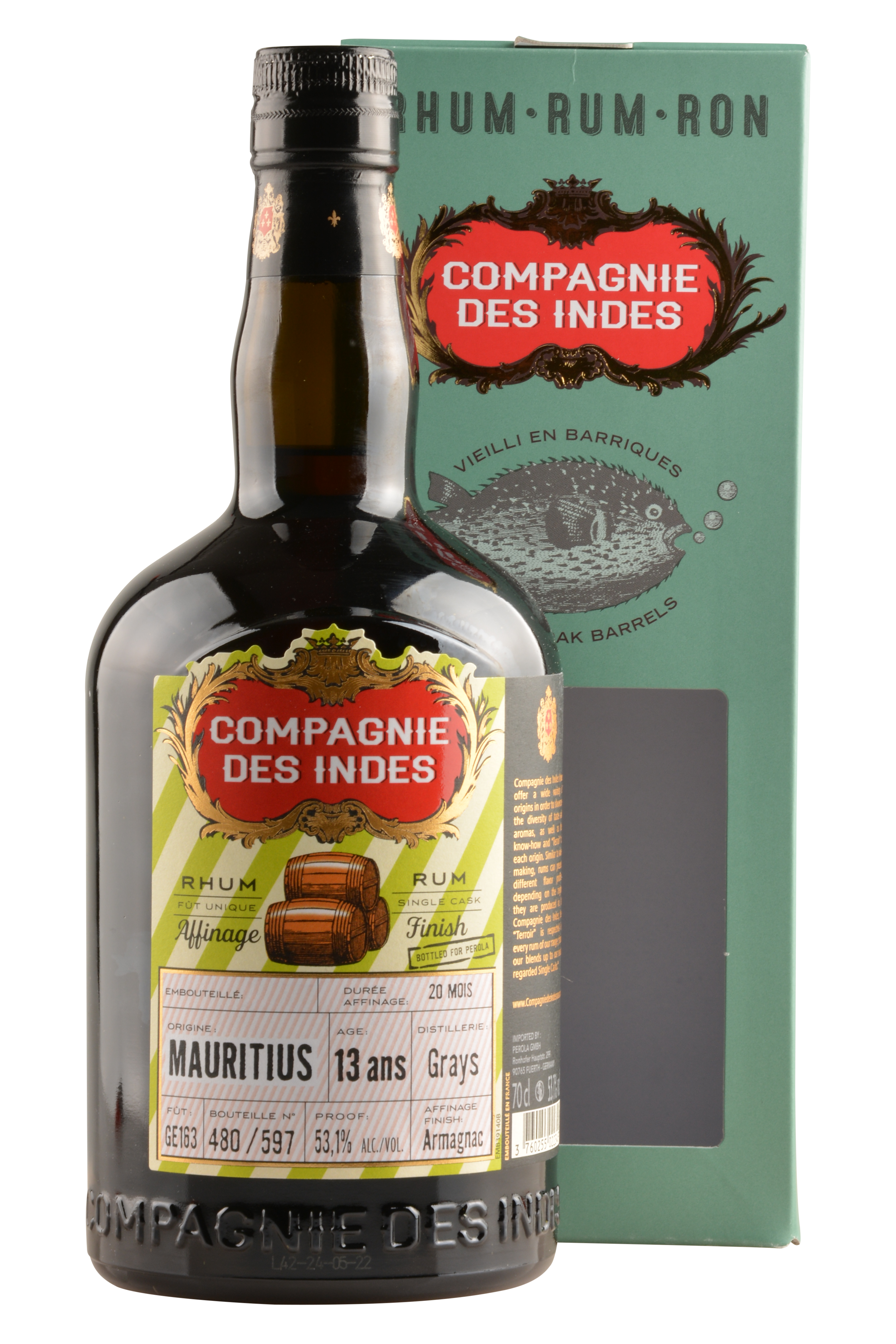 Mauritius Grays Rum 13 Jahre  0,7 Liter