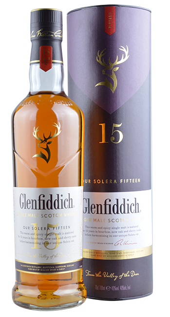 Glenfiddich 15 Years Unique Solera Reserve Single Malt Scotch Whisky 0,7 Liter
